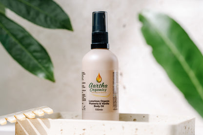 Luxurious Organic Plumeria & Vanilla Body Oil